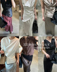 15v33 Satin midi skirt – fluid, clean, and elevated
