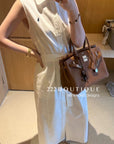 15v30 Sleeveless shirt dress – crisp, clean, and timeless