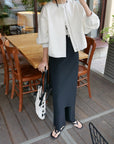 17a25 Basic round-neck jacket