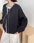 17a25 Basic round-neck jacket