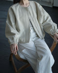 17a25 Basic round-neck jacket