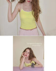 15a72 Contrast-trim cami top – fresh & playful
