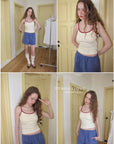 15a72 Contrast-trim cami top – fresh & playful