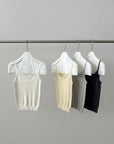 17a26 Cashmere camisole with lace trim