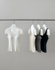Cotton-cashmere cami with padded cups