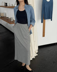 Cotton-cashmere cami with padded cups