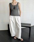 Cotton-cashmere cami with padded cups