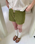 15q14 Terry striped shorts – playful & comfy