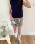 15q14 Terry striped shorts – playful & comfy