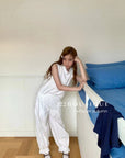 16q9 Pleated hem trousers
