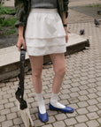 17v1 Basic pleated mini skirt
