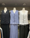 15a64 Linen vest set – tailored calmness