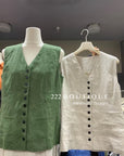 15a64 Linen vest set – tailored calmness