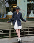 17v1 Basic pleated mini skirt