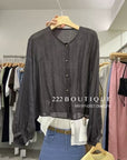 15a63 Linen button-down blouse – airy texture, modern ease