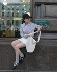 17v1 Basic pleated mini skirt