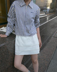 17v1 Basic pleated mini skirt