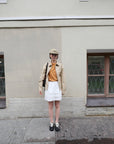 17v1 Basic pleated mini skirt
