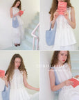 16a40 Sleeveless cotton peplum top – structured & lightweight