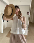 16a22 Basic halter-neck cotton top