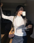 16a25 Zip-up cotton long-sleeve top