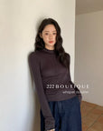 16a25 Zip-up cotton long-sleeve top