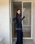 16a25 Zip-up cotton long-sleeve top