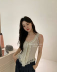 15a52 Lace-trimmed ribbed corset top – romantic meets casual
