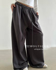 16q8 Basic straight-leg cotton trousers