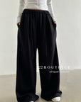 16q8 Basic straight-leg cotton trousers