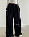 16q8 Basic straight-leg cotton trousers