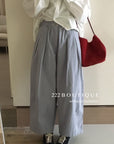 16q14 Basic elastic-waist khaki trousers