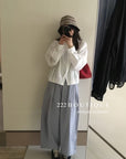 16q14 Basic elastic-waist khaki trousers