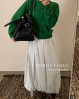 16v31 A-line elastic-waist skirt