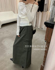 16a57 Asymmetrical shoulder long-sleeve tee