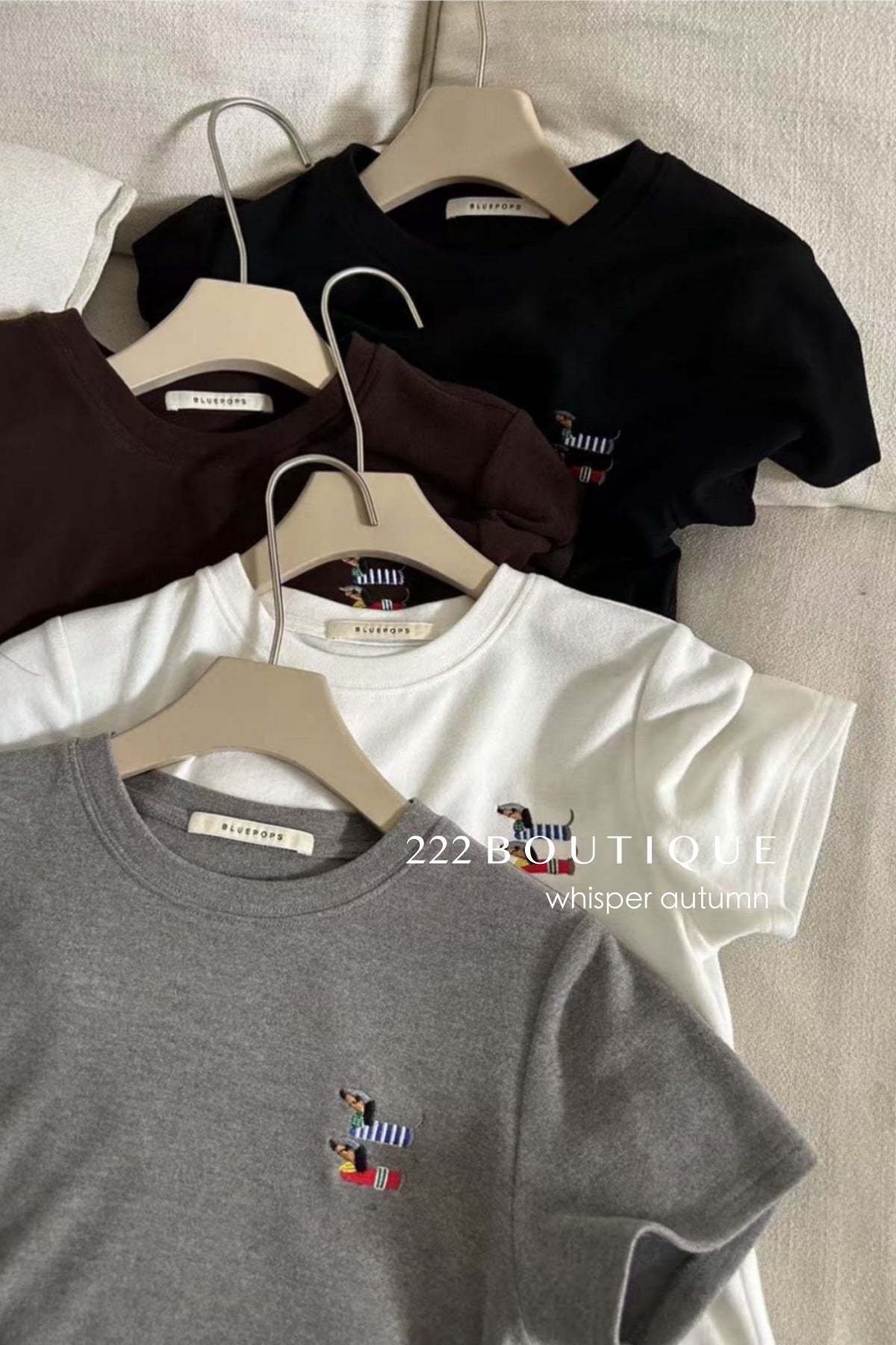 16a52 Basic cotton tee with dog print