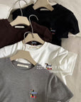 16a52 Basic cotton tee with dog print
