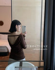 16a51 Open-back long-sleeve cotton tee