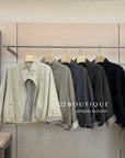 16a35 Stand-collar khaki jacket – 5 colors
