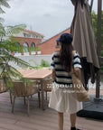 16a58 Oversized striped polo