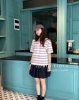 16a58 Oversized striped polo