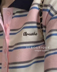 16a58 Oversized striped polo