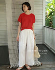 13Q11 Breathable Wide Straight-leg Pants