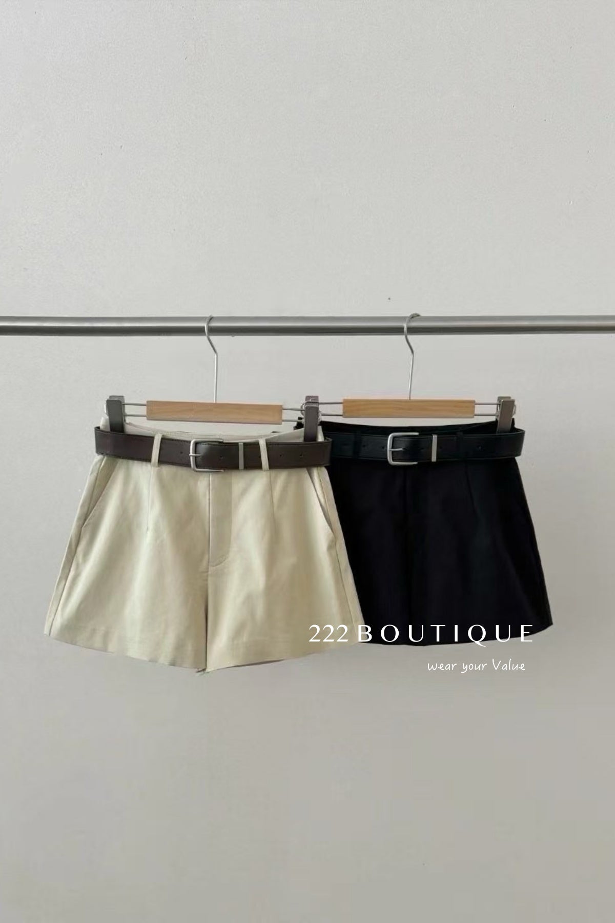 13A12 Belted Summer Shorts
