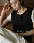 13A22 13Q14 Tailored Vest and Trousers Set
