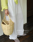 13Q10 Ruffle Hem Straight Pants
