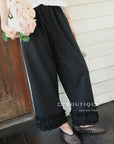 13Q10 Ruffle Hem Straight Pants
