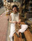 13Q10 Ruffle Hem Straight Pants