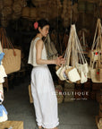 13Q10 Ruffle Hem Straight Pants