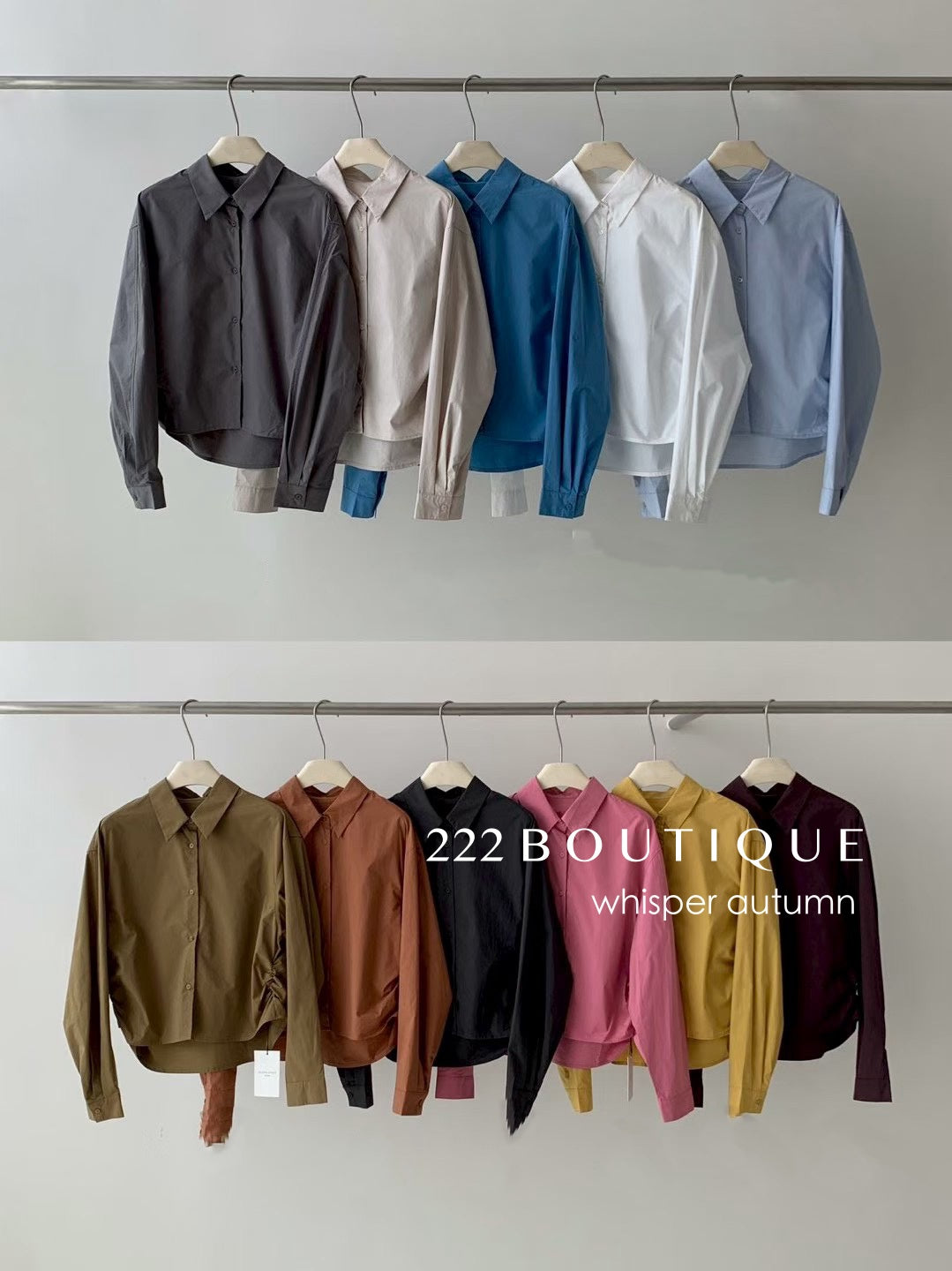 16a85 Cropped ruched-waist cotton shirt